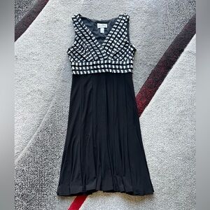 Joseph Ribkoff Black White Shift Mini Dress